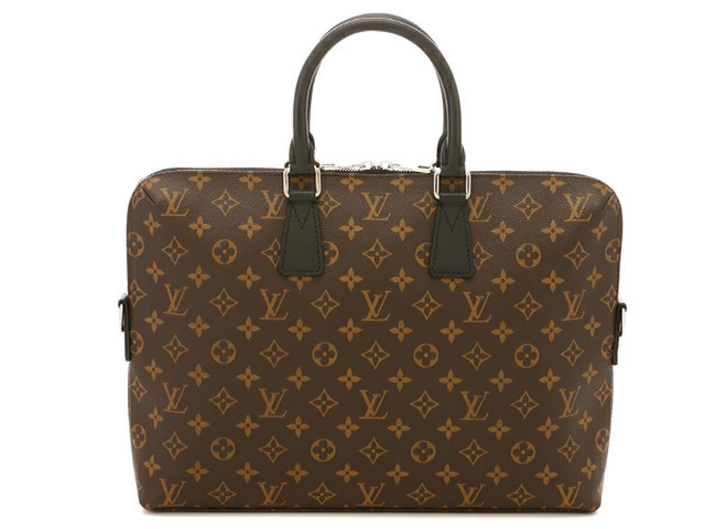LOUIS VUITTON PDJ Porte Documents Jour Handbag Monogram Macassar Brown